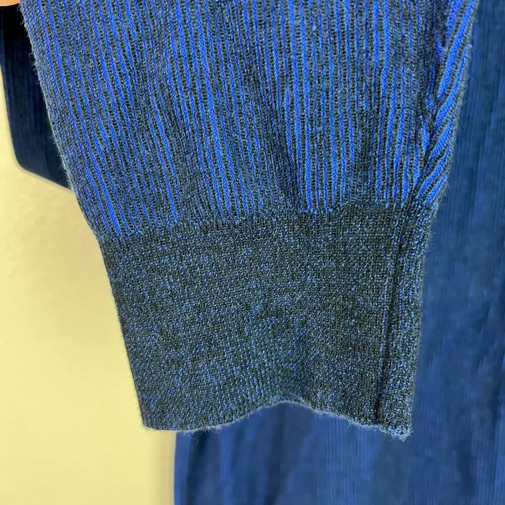 Banana Republic Men's XL Blue Textured Supima Cotton 1/4 Zip Pullover‎ Sweater
